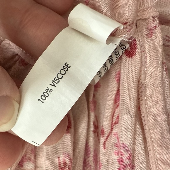 Poupette St Barth Soledad Mini Dress Womens XS Pink Floral Feminine Smocked - Picture 9 of 10